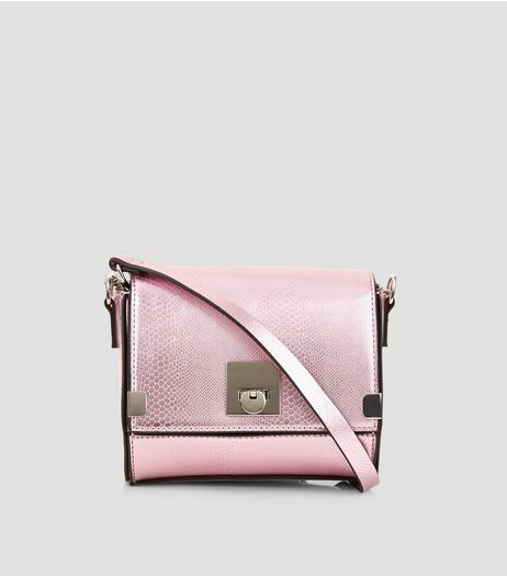 Pink Metallic Cross Body Box Bag | New Look