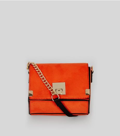 Orange Textured Mini Cross Body Bag | New Look
