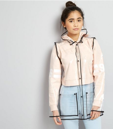 Teens Clear Contrast Trim Anorak | New Look