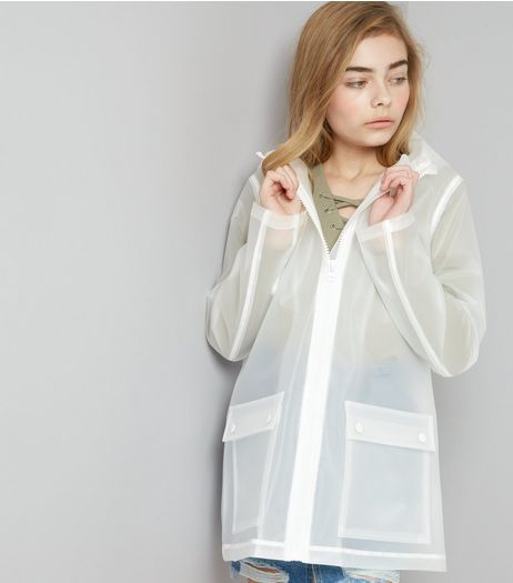 Teens White Hooded Anorak | New Look