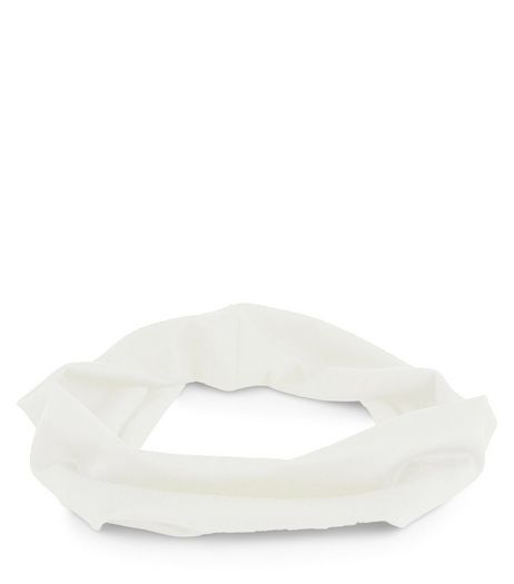 White Stretch Headband | New Look