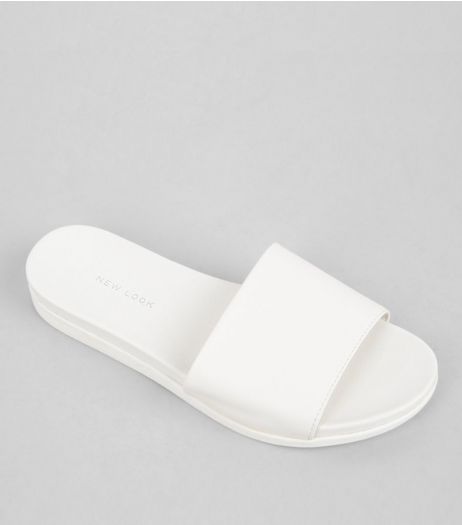White Sports Mules | New Look