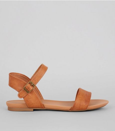 Tan Ankle Strap Sandals | New Look
