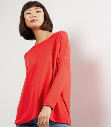Red Long Sleeve Jumper | New Look