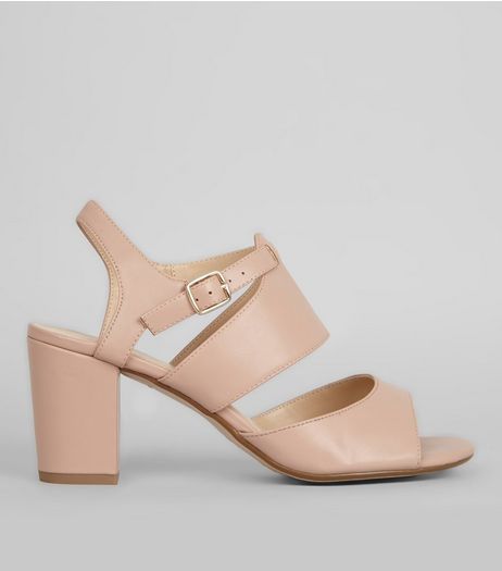 Teens Nude Strappy Block Heel Sandals | New Look