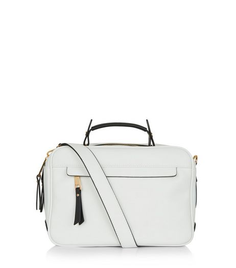 White Shoulder Luggage Bag | New Look