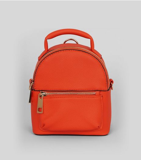 Orange Mini Backpack | New Look