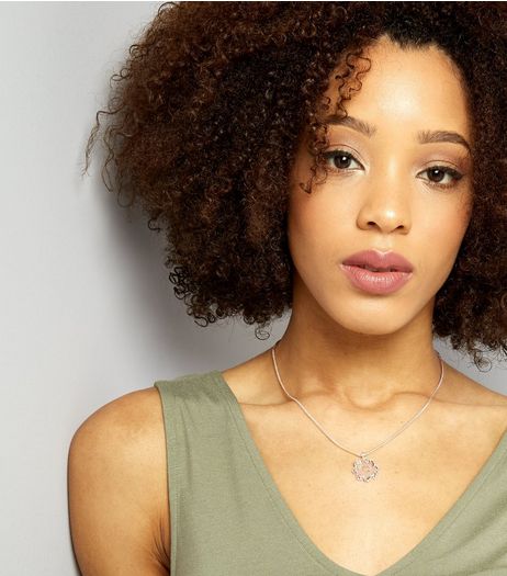 Rose Gold Filgree Flower Pendant Necklace | New Look