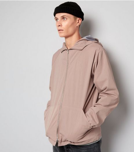 Pink Crepe Zip Front Hooded Jacket | New Look