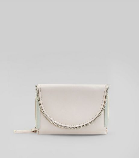 Cream Zip Edge Fold Over Purse | New Look