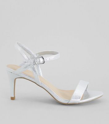 flat silver ankle strap sandals