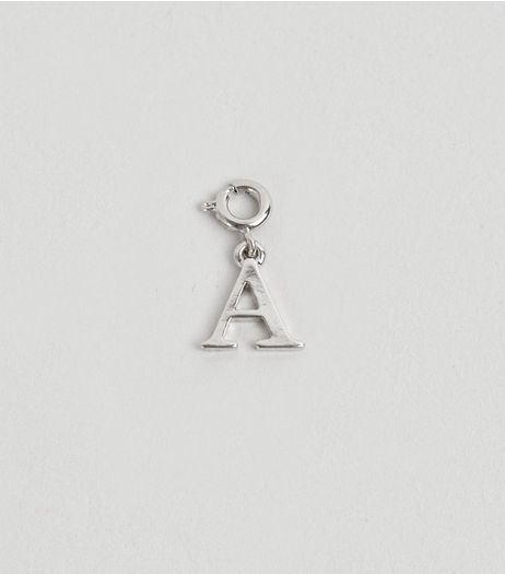 Silver A Initial Charm | New Look