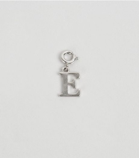 Silver E Initial Charm | New Look
