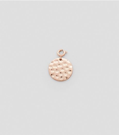 Gold Embossed Disc Charm | New Look