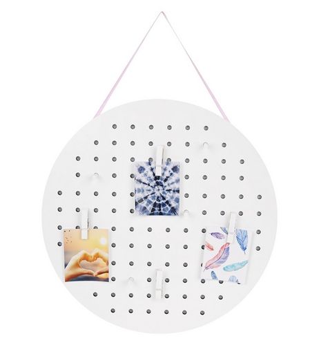 White Circle Peg Board | New Look