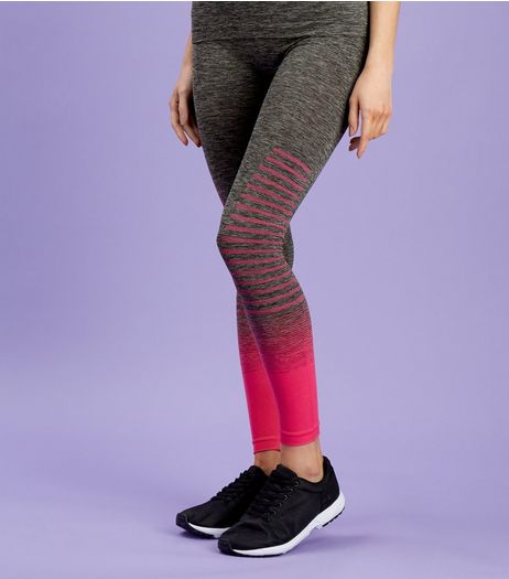 Bright Pink Ombre Seamless Sports Leggings | New Look