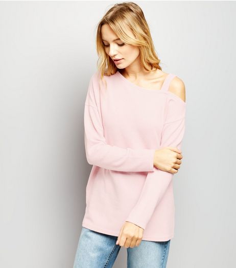 Pink Brushed Off the Shoulder Top | New Look