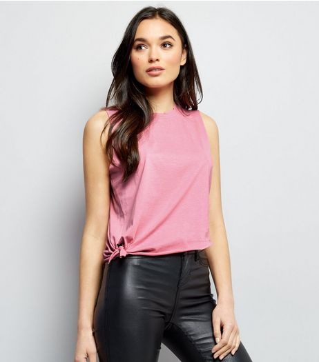 Pink Knot Front Tank Top | New Look