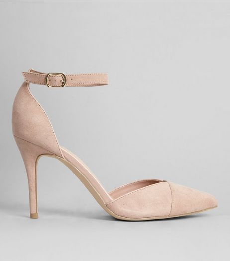 Nude Pink Comfort Suedette Pointed Heels | New Look