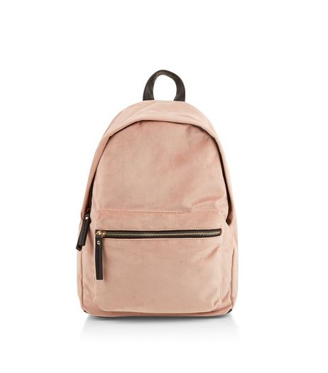 Pink Velvet Backpack | New Look