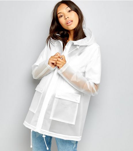 Tall White Transparent Anorak | New Look