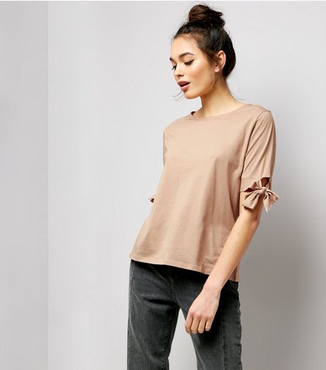 Pink Tie 1/2 Sleeve T-Shirt | New Look