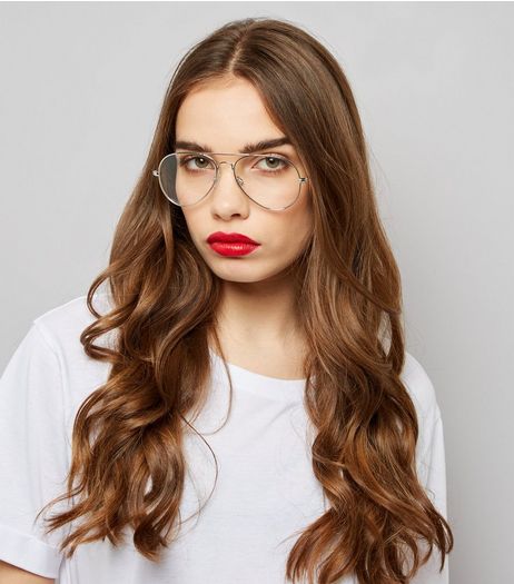 Silver Clear Lens Pilot Glasses | New Look