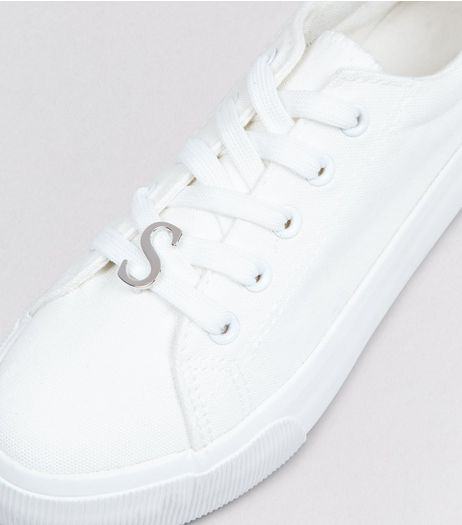Silver S Initial Shoelace Charm | New Look