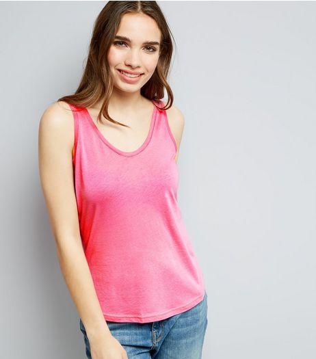 Pink Scoop Neck Vest | New Look