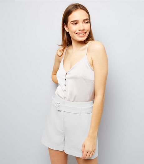 White Belted Shorts | New Look