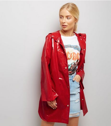 Red Oversized Hooded Anorak | New Look