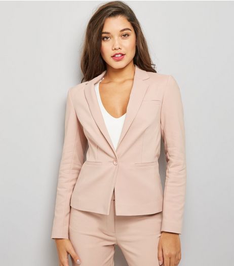 Pink Premium Fitted Suit Jacket | New Look
