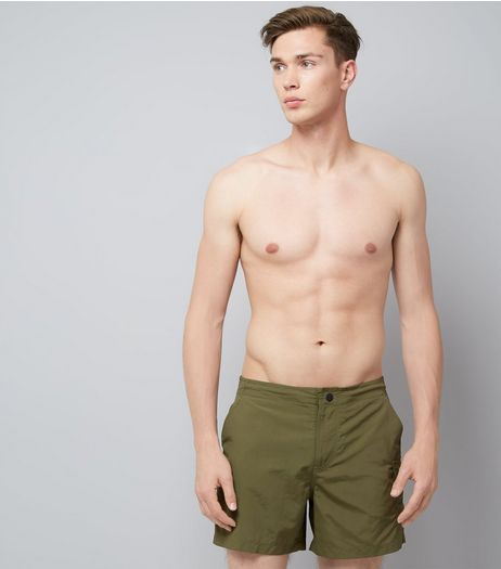 Khaki Utility Swim Shorts | New Look