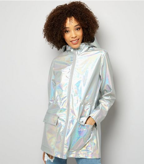 Silver Metallic Hooded Anorak | New Look