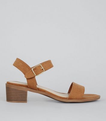 wide fit brown heels