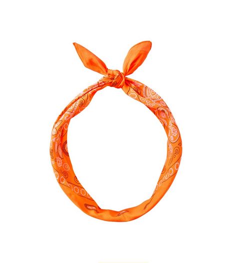 Orange Paisley Print Bandana | New Look