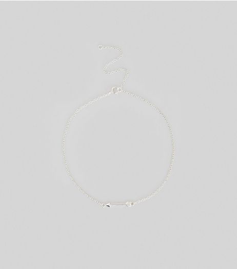 Silver Silver Arrow Chain Anklet | New Look