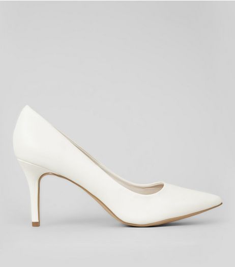 White Pointed Court Shoes | New Look