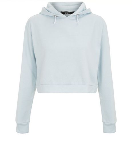 Teens Blue Cropped Hoodie | New Look