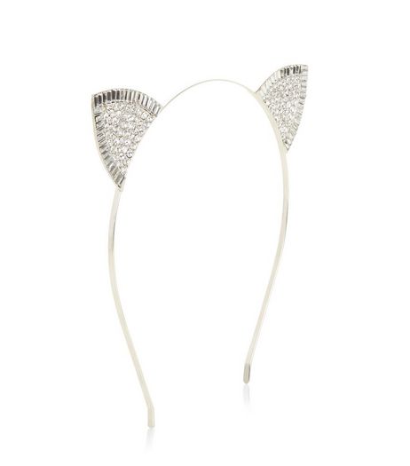 Silver Cat Ears Headband | New Look
