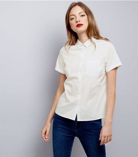 Whtie Short Sleeve Shirt | New Look