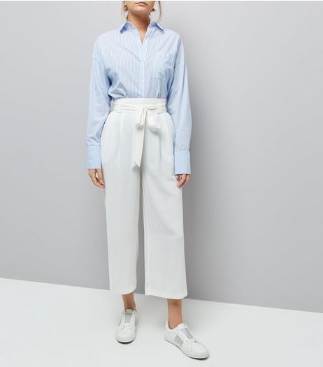 White Tie Front Culottes | New Look