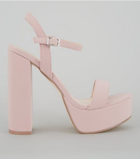 Pink Platform Heel Sandals | New Look