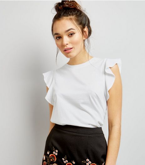 White Frill Trim Sleeveless Top | New Look