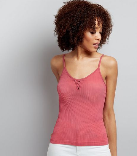 Bright Pink Cross Strap Front Vest | New Look