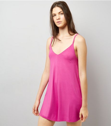 Bright Pink Strappy Playsuit | New Look