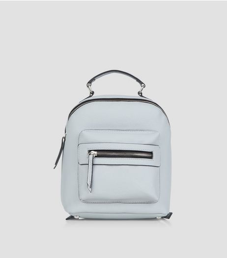 Grey Pocket Front Mini Backpack | New Look