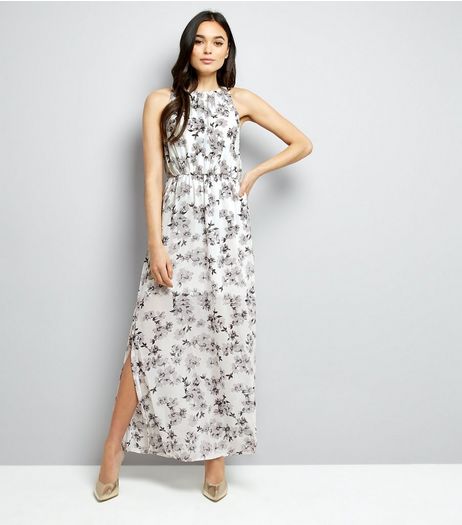 Mela White Floral Chiffon Maxi Dress | New Look