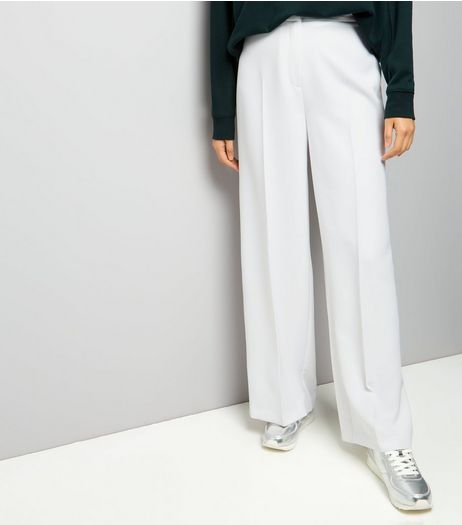 White Wide Leg Trousers | New Look