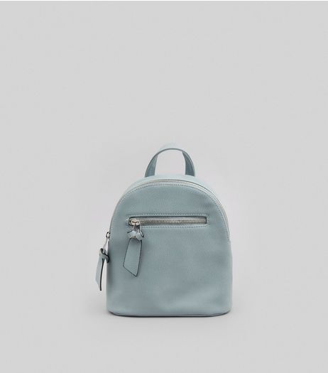Grey Curved Top Mini Backpack | New Look